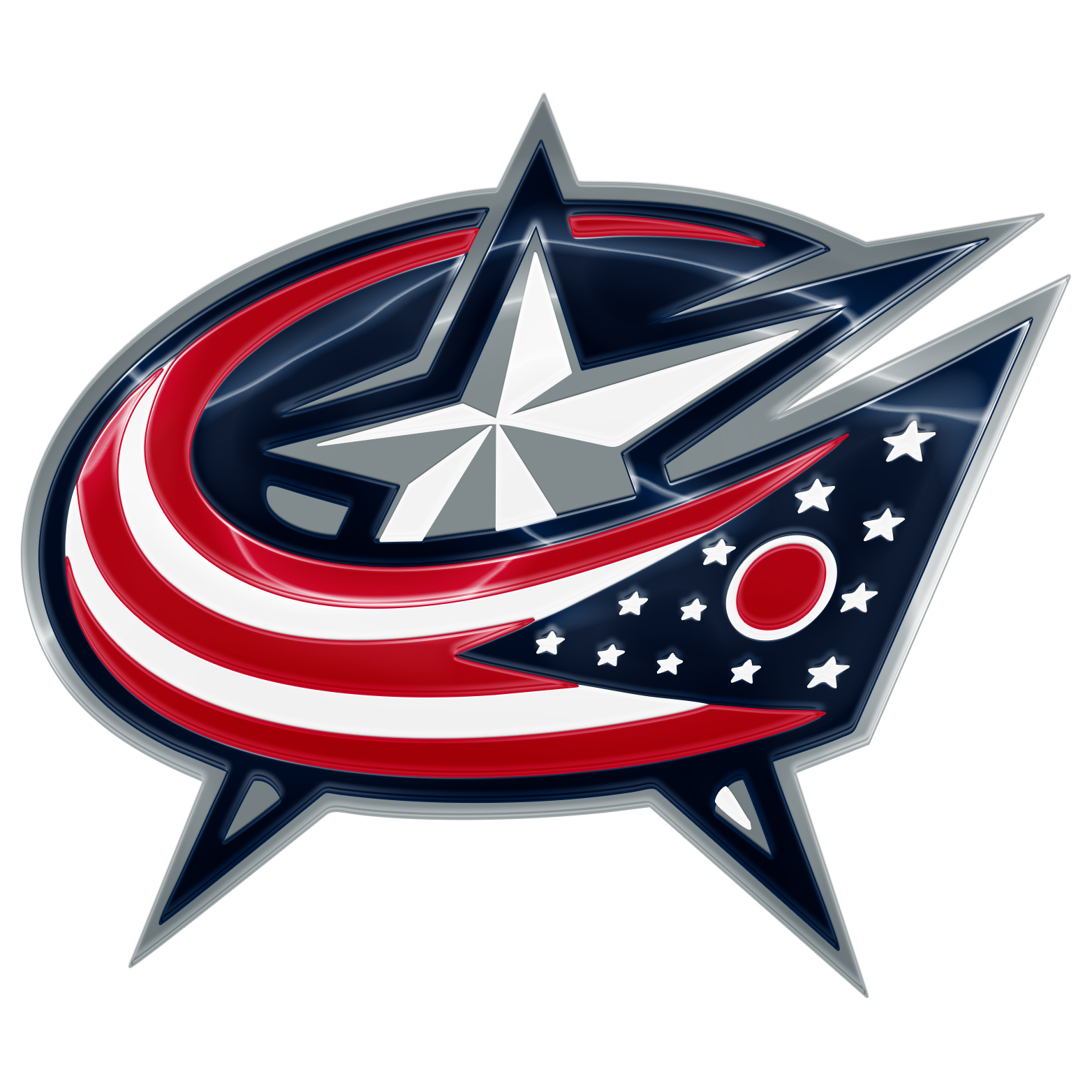 Columbus Blue Jackets Crystal Logo iron on paper